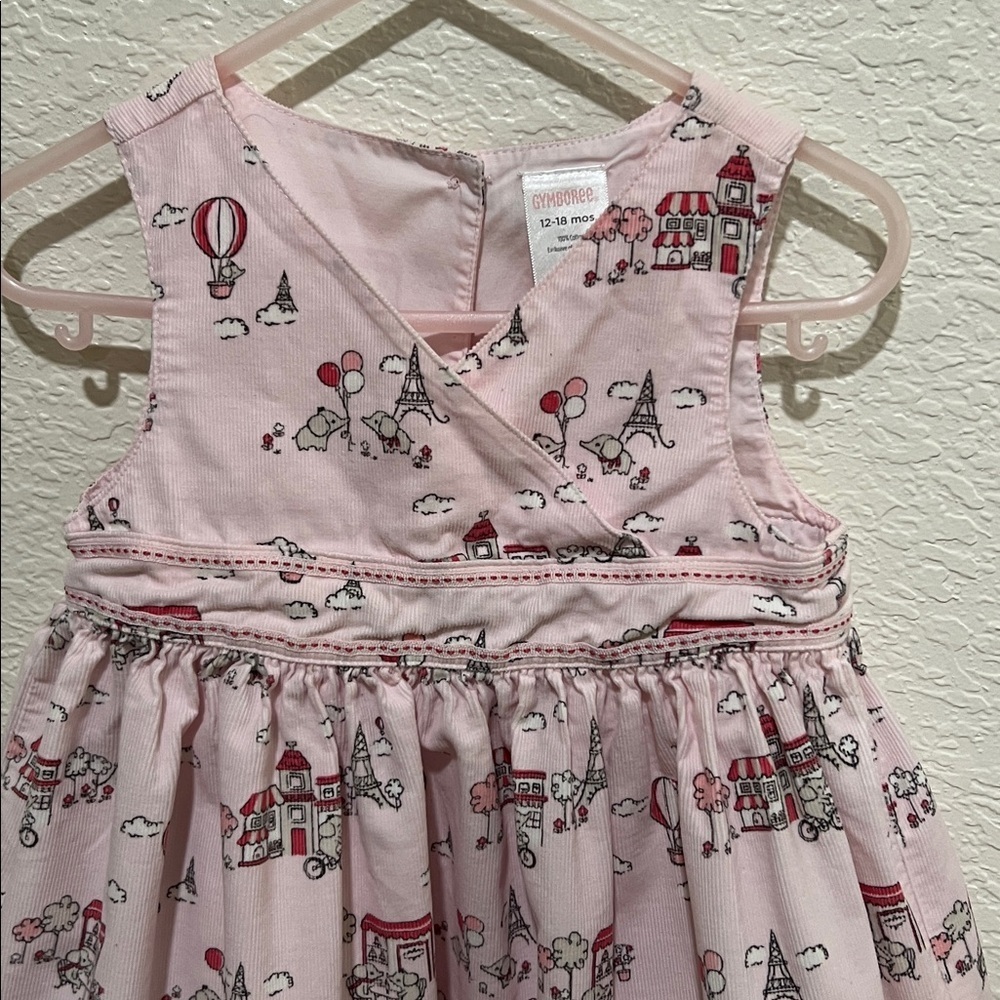 🛍️BOGO FREE 2009 vintage Gymboree Paris collection corduroy dress size 12-18M - Picture 2 of 7